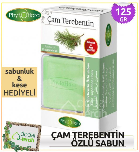 Phytoflora Çam Terebentin Özlü Sabun (Sabunluk ve Kese Hediyeli!) - 1
