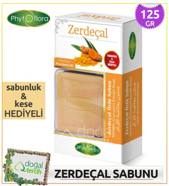 Phytoflora Zerdeçal Özlü Sabun (Sabunluk ve Kese Hediyeli!)
