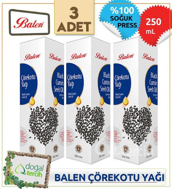 Balen Çörekotu Yağı 250 ml x 3 Adet ürün görseli