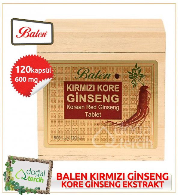 Balen Kırmızı Kore Ginsengi Ekstraktı 120 Tablet ürün görseli