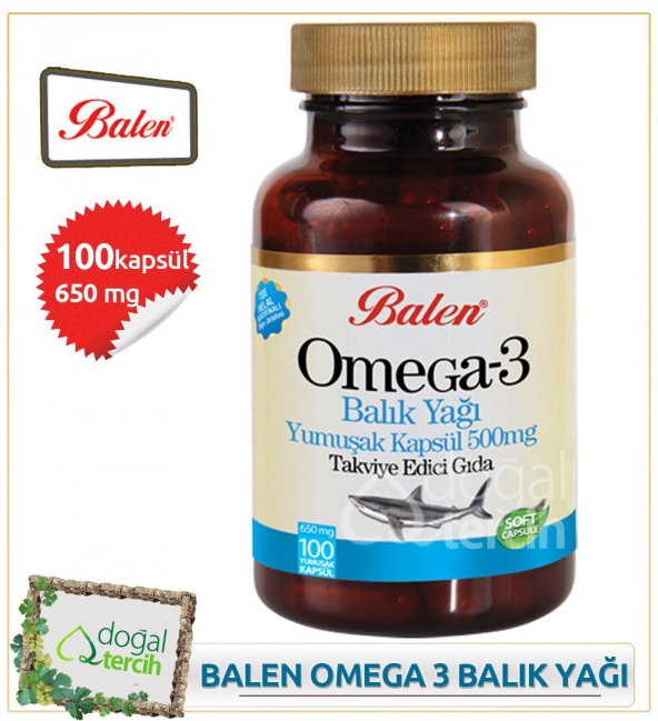 Balen Omega 3 Balık Yağı 100 Yumuşak Kapsül 500 mg