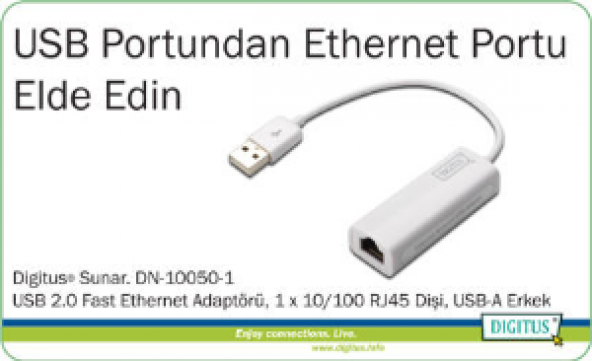 DIGITUS DN-10050-1 USB2.0 ETHERNET ADAP.1*10/100/RJ45D-USB AE