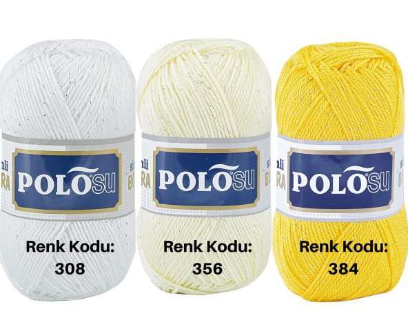 Polosu Simli Patiklik İplik, Simli Lüks Patiklik El Örgü İpi - 2