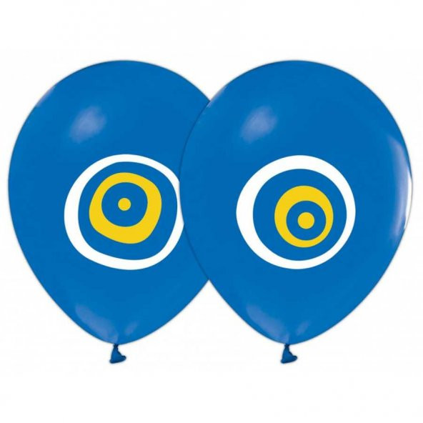 Nazar Boncuğu Baskılı Mavi Balon 5li Paket