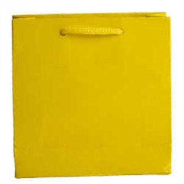 Sarı Karton Çanta 11x11cm