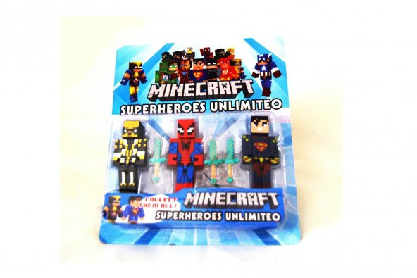 Minecraft Superheroes Unlimiteo Figür Seti 6 Parça