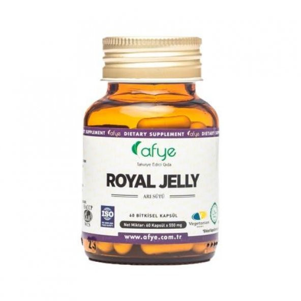 Afye Royal Jelly Arı Sütü Liyofilize 60 Bitkisel Kapsül 550 mg