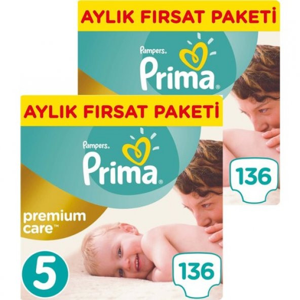 Prima Bebek Bezi Premium Care 5 Beden Junior Aylık Fırsat Paketi - 2