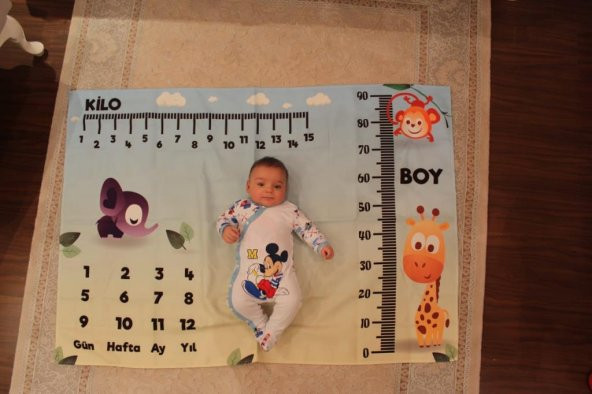 BEBEK AY AY FOTOĞRAF ÇEKİM ÖRTÜSÜ (BOY-KİLO TAKİPLİ) - 3