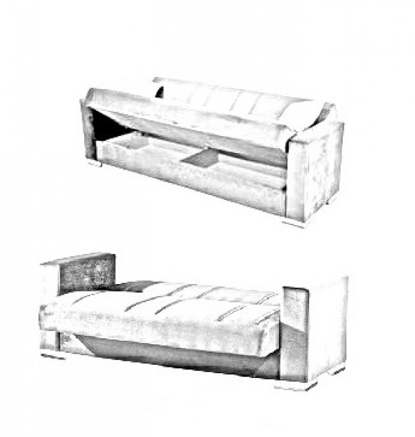 Dora 2'li Kanepe - Füme (Sandıklı ve Yataklı) - 2