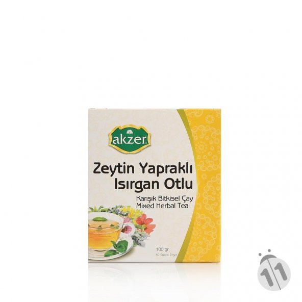 Akzer Zeytin Yapraklı ısırgan Otlu Karışık Bitkisel Çay 60 Poşet