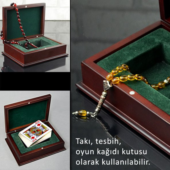 AHŞAP MÜCEVHER TESPİH SAAT KUTUSU - 4