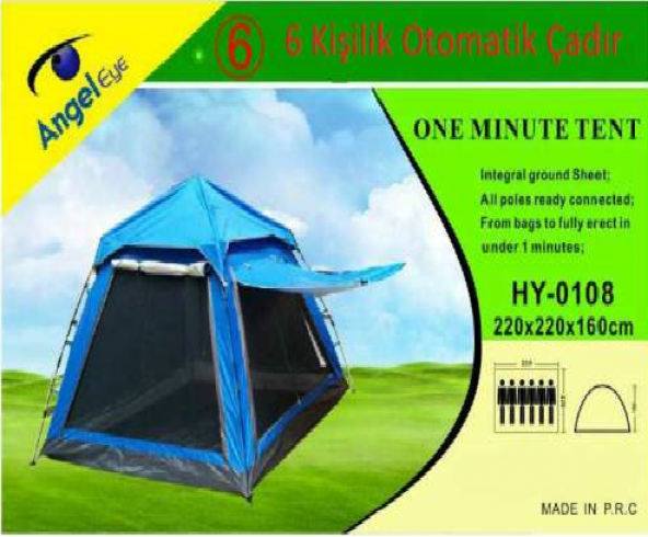 AngelEye HY-0108 Pramit Otomatik Kamp Çadırı