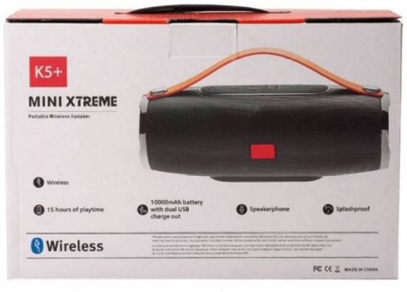 K5+ Mini Xtreme Portable Wireless Bluetooth Speaker - 2