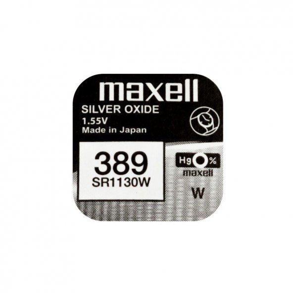 Maxell 389 SR1130W Silver Oxide 1.55V Saat Pili 10lu Paket