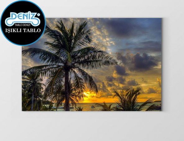 Işıklı Tropikal Manzara Tablo Tablosu - 1