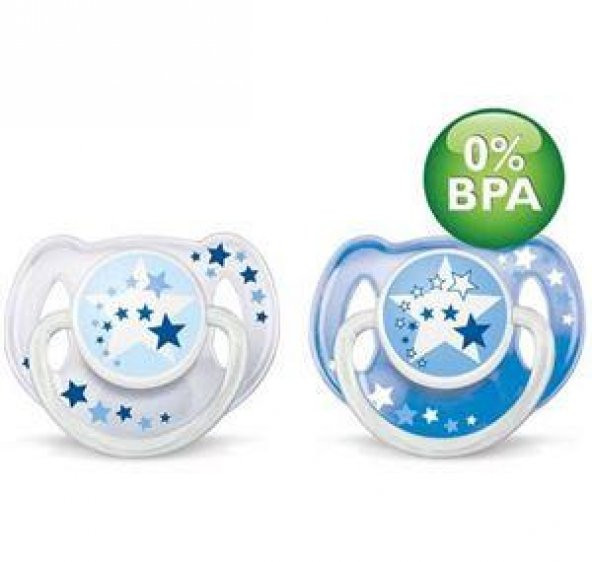 Philips Avent 0 BPA Yalancı Emzik 6-18 Ay Gece 2Li (Karanlıkta