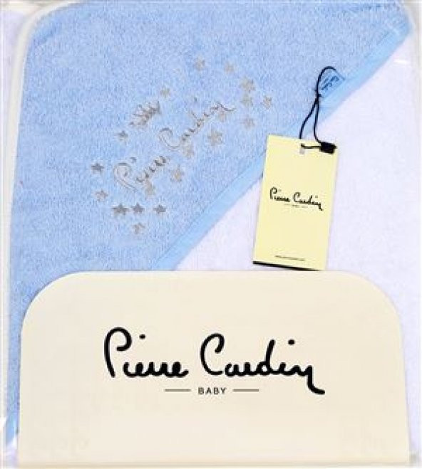 Pierre Cardin Kundak Banyo Havlusu 75x75 cm - Mavi Yıldızlı