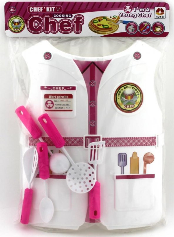 Plastik Kostümlü Aşçı Seti
