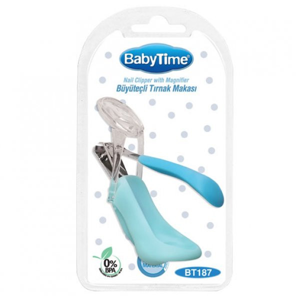 Baby Time Büyüteçli Tırnak Makası Mavi