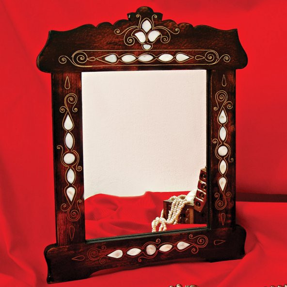 SEDEF KAKMALI DEKORATİF AHŞAP AYNA - 2