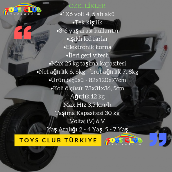 Babyhope GTM88 Akülü Motor 6V - 2