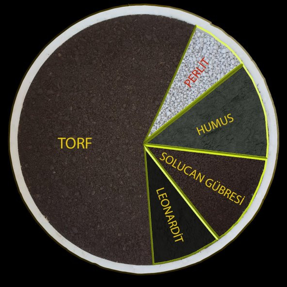 Bitbest 5in1 40lt Bitki Saksı Toprağı Solucan Gübresi torf humus perlit Leonardit - 5