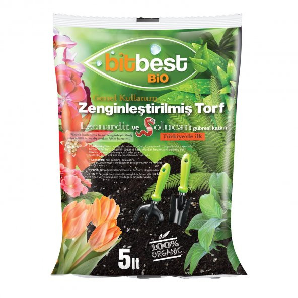 Bitbest zeng. 5lt Bitki Saksı Toprağı Solucan Gübresi torf humus perlit Leonardit