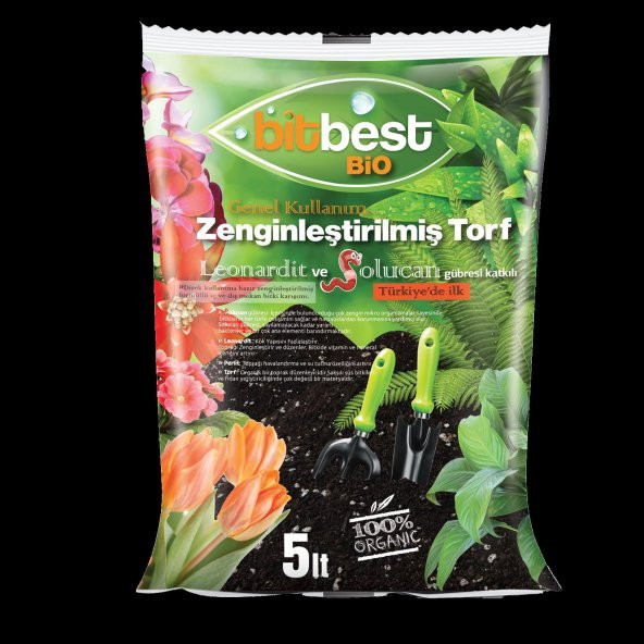 Bitbest zeng. 5lt Bitki Saksı Toprağı Solucan Gübresi torf humus perlit Leonardit - 2