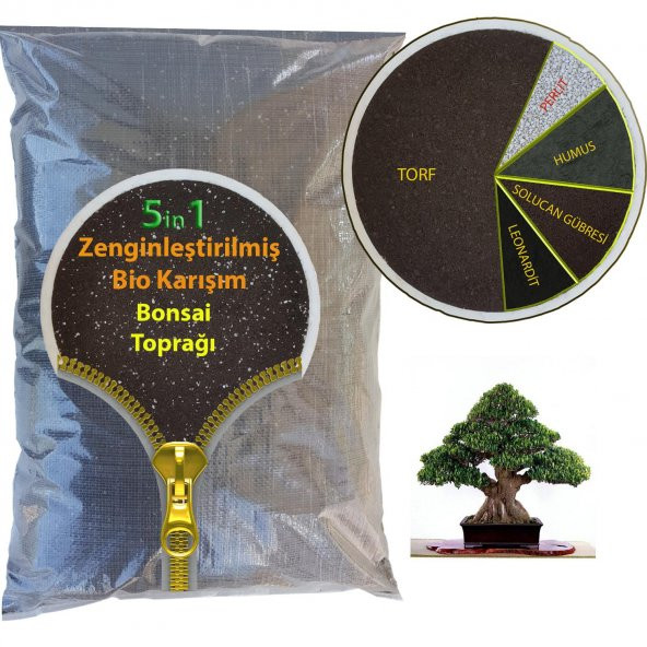 Bitbest 5in1 40lt Bonsai Toprağı Çv. Solucan Gübresi torf humus perlit Leonardit - 2