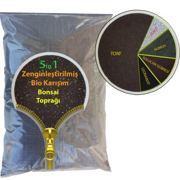 Bitbest 5in1 10lt Bonsai Toprağı Çv. Solucan Gübresi torf humus perlit Leonardit - 4