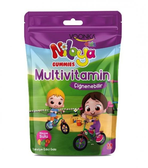 Voonka Kids Niloya Gummies Multivitamin Çiğnenebilir 60 Adet