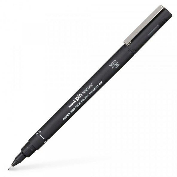 Uni-Ball Çizim Kalemi Akrilik Uçlu Fine Line Pin 0.3 mm Siyah