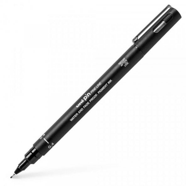 Uni-Ball Çizim Kalemi Akrilik Uçlu Fine Line Pin 0.4 mm Siyah