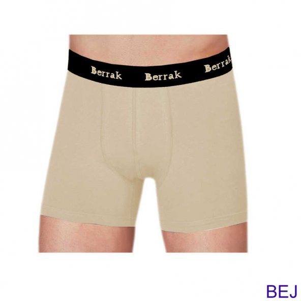 Berrak Premium Likralı Modal Penye Erkek Boxer - 4476-Bej