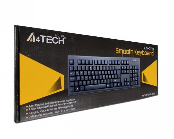 A4 Tech Km-720 Usb Siyah Q Multimedya Klavye - Resim 5