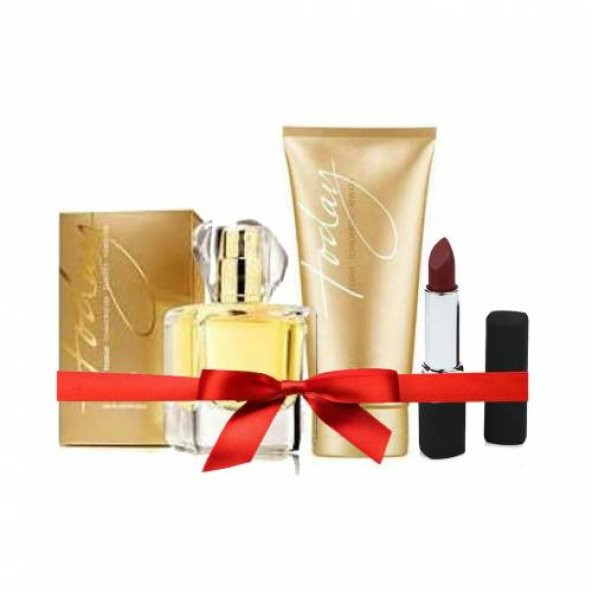 Avon Today 50ml bayan parfüm - Today vücut losyonu - ruj hediye