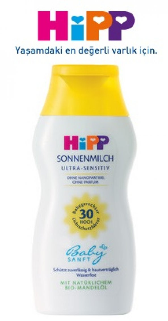 Hipp Babysanft Bebek Güneş Sütü 200Ml (30 Faktör)