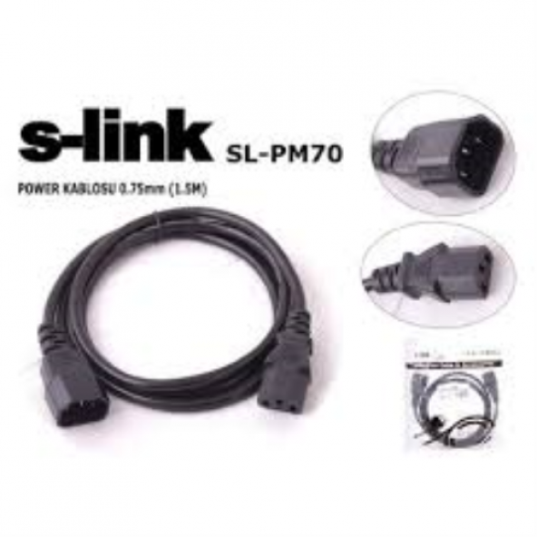S-LINK SL-PM70 1.5M ARA POWER KABLO İKİ TARAFLI