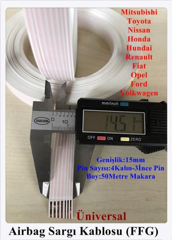 7 Pin Airbag Sargı Kablosu 15 mm ( FFG )