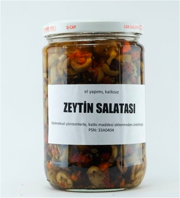 Silifke Sepeti Kaparili Zeytin Salatası Cam 720 G