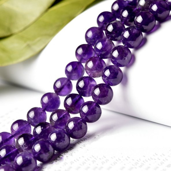 Alnis Atelier Ay Yıldız İmameli Gerçek Ametist Doğal Taş Tesbih - 3