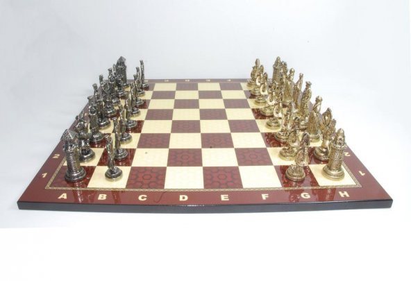 Lüks Döküm Satranç Takımı Osmanlı & Bizans Ordusu DEV Boy - 3