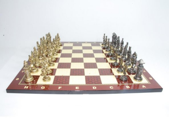 Lüks Döküm Satranç Takımı Osmanlı & Bizans Ordusu DEV Boy - 4