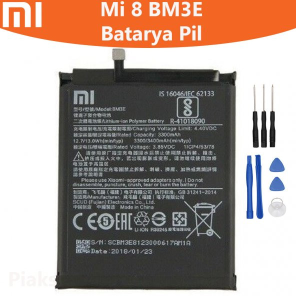 Xiaomi Mi 8 BM3E Batarya Pil ve Tamir Seti