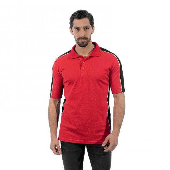Şensel, Polo Yaka Tişört, Kırmızı-Siyah -136E2379- Tshirt