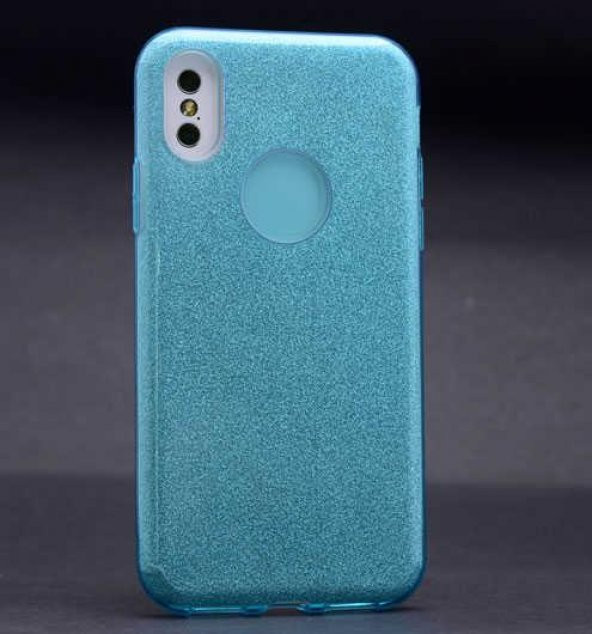Edelfalke Apple iPhone X Shining Silikon Kılıf Mavi