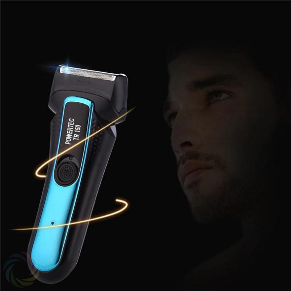 Powertec TR150 Sakal Traş Makinesi Şarjlı Sıfır Tıraş-Günlük Tıraş ve  Kullanım-Sıfır Kesim Jilet - 3