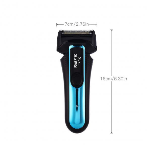Powertec TR150 Sakal Traş Makinesi Şarjlı Sıfır Tıraş-Günlük Tıraş ve  Kullanım-Sıfır Kesim Jilet - 7