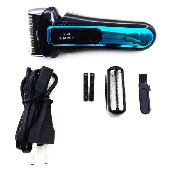 Powertec TR150 Sakal Traş Makinesi Şarjlı Sıfır Tıraş-Günlük Tıraş ve  Kullanım-Sıfır Kesim Jilet - 9
